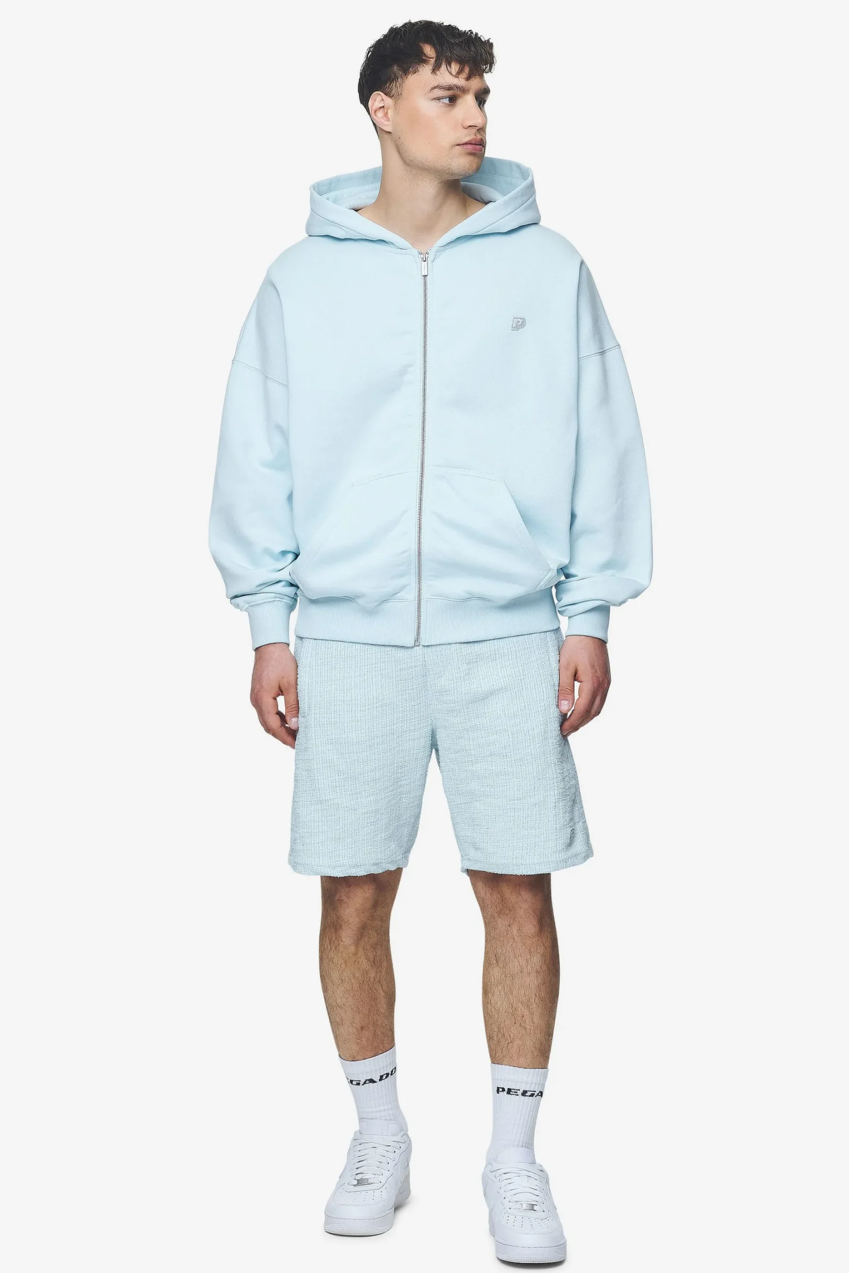 Pegador Leono Boxy Sweat Jacket Baby Blue