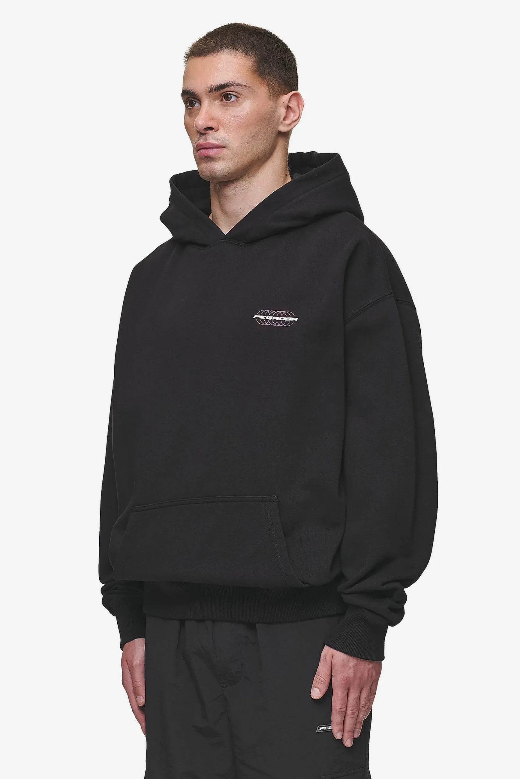 Pegador Lexing Oversized Hoodie Washed Black