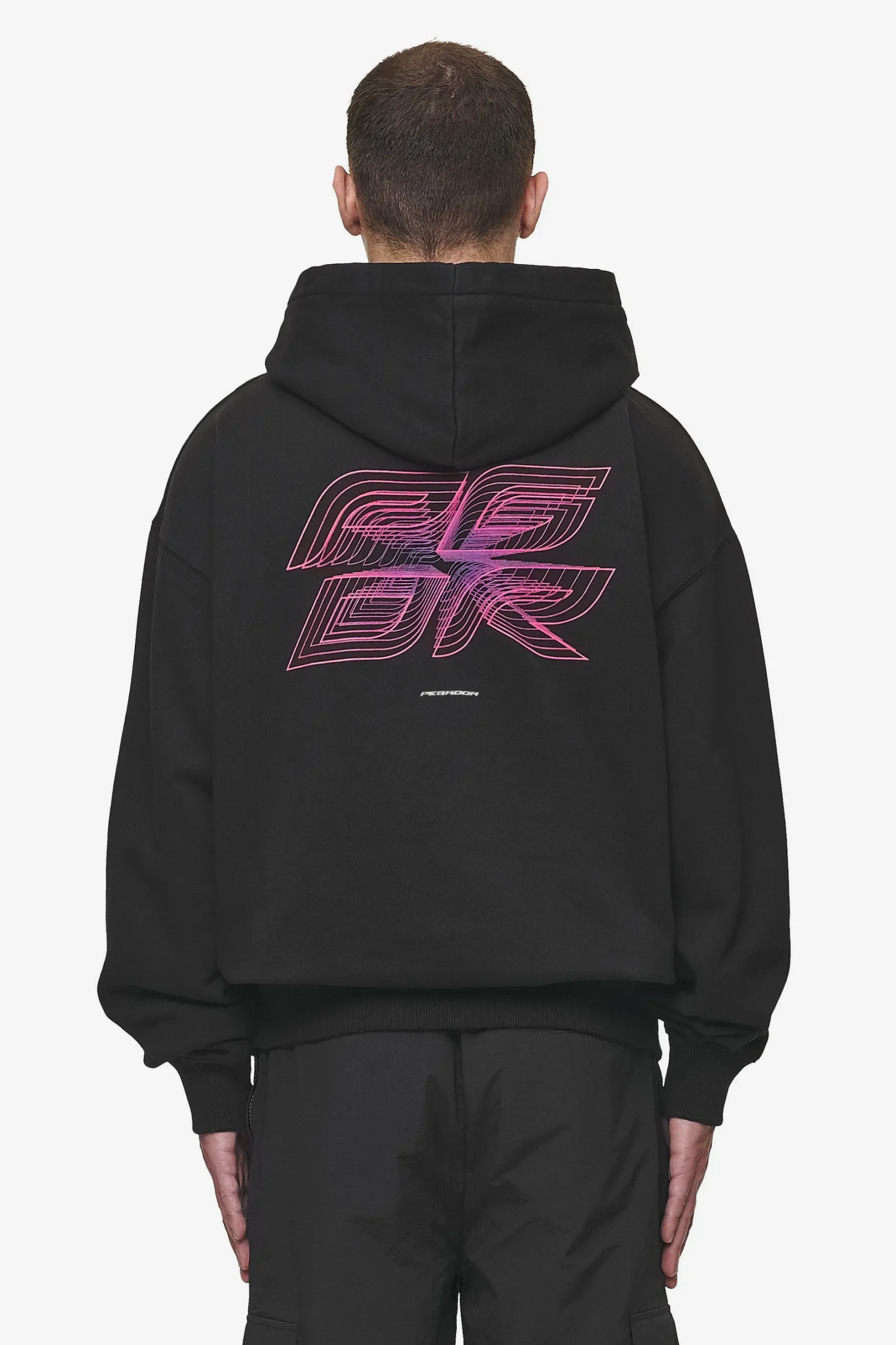 Pegador Lexing Oversized Hoodie Washed Black