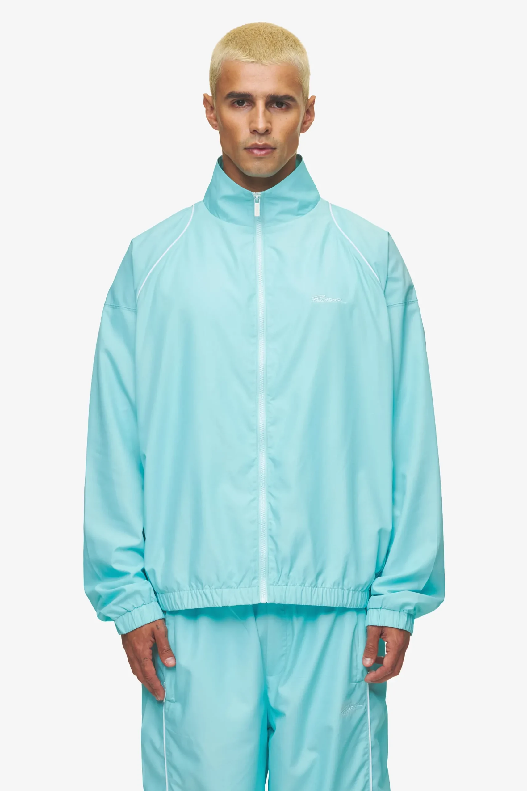 Pegador Lincoln Boxy Track Jacket Sky Blue