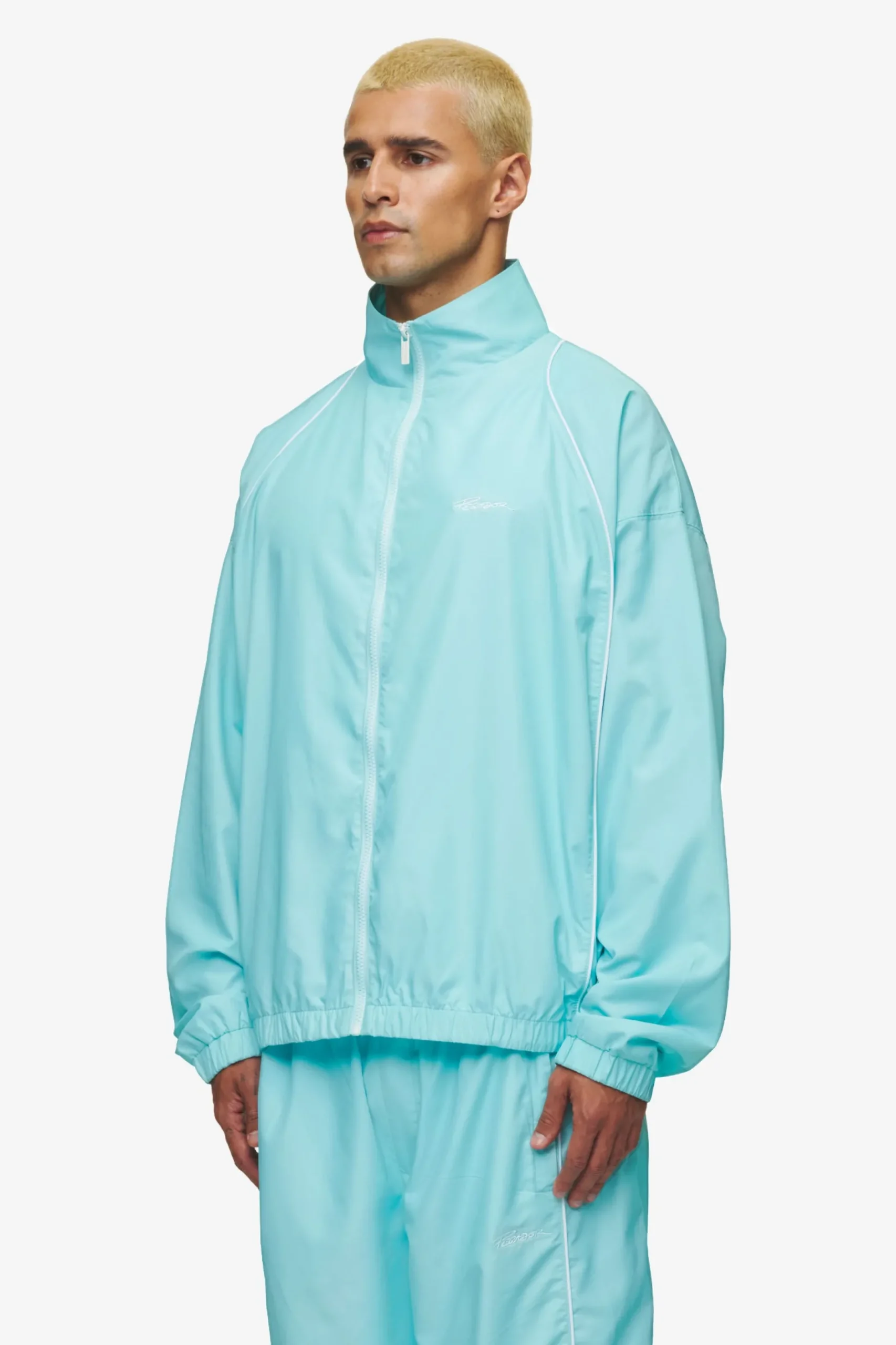 Pegador Lincoln Boxy Track Jacket Sky Blue