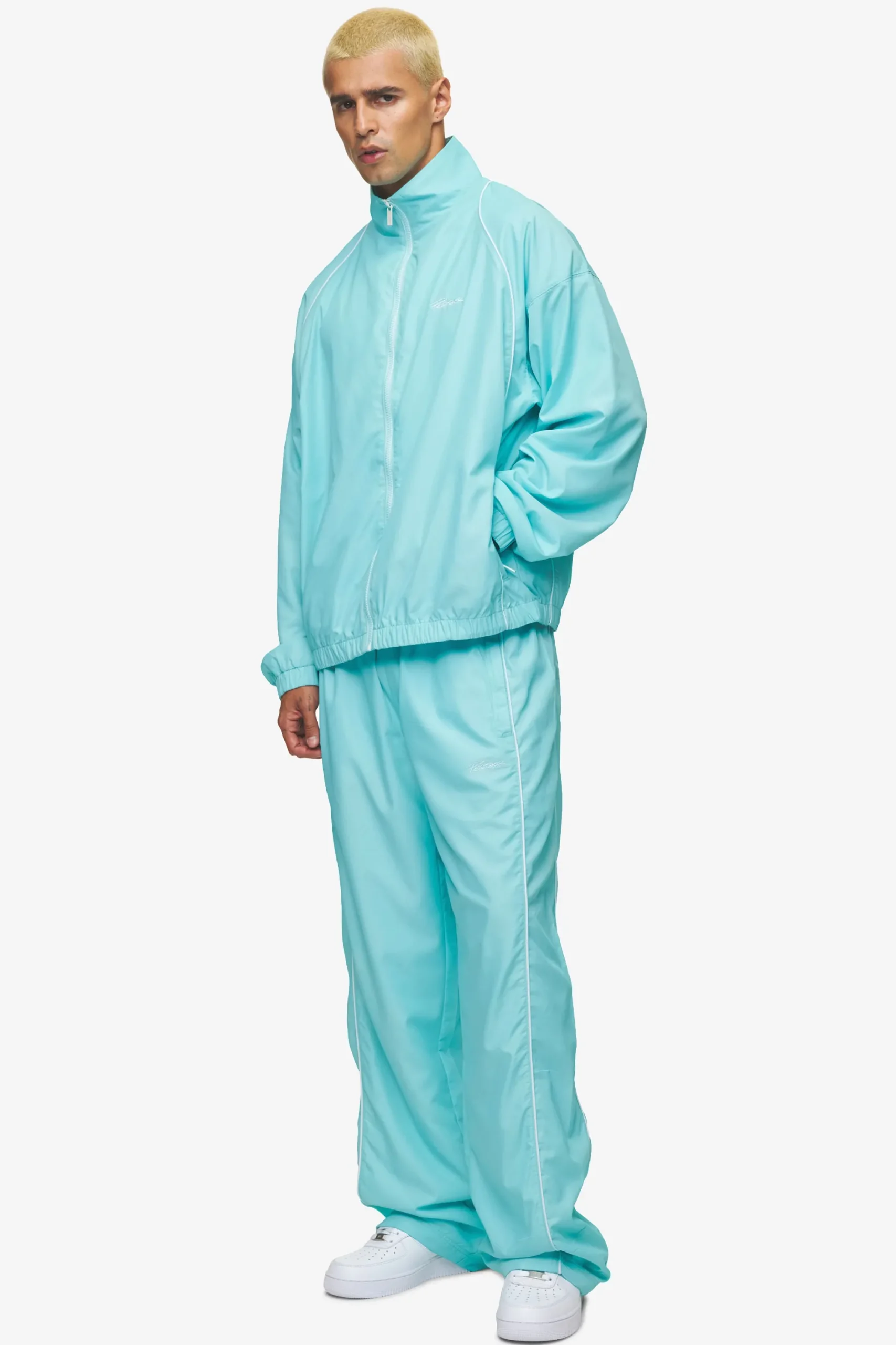 Pegador Lincoln Boxy Track Jacket Sky Blue