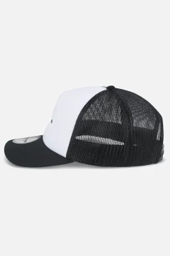 Pegador Logo Baseball Trucker Cap White Black