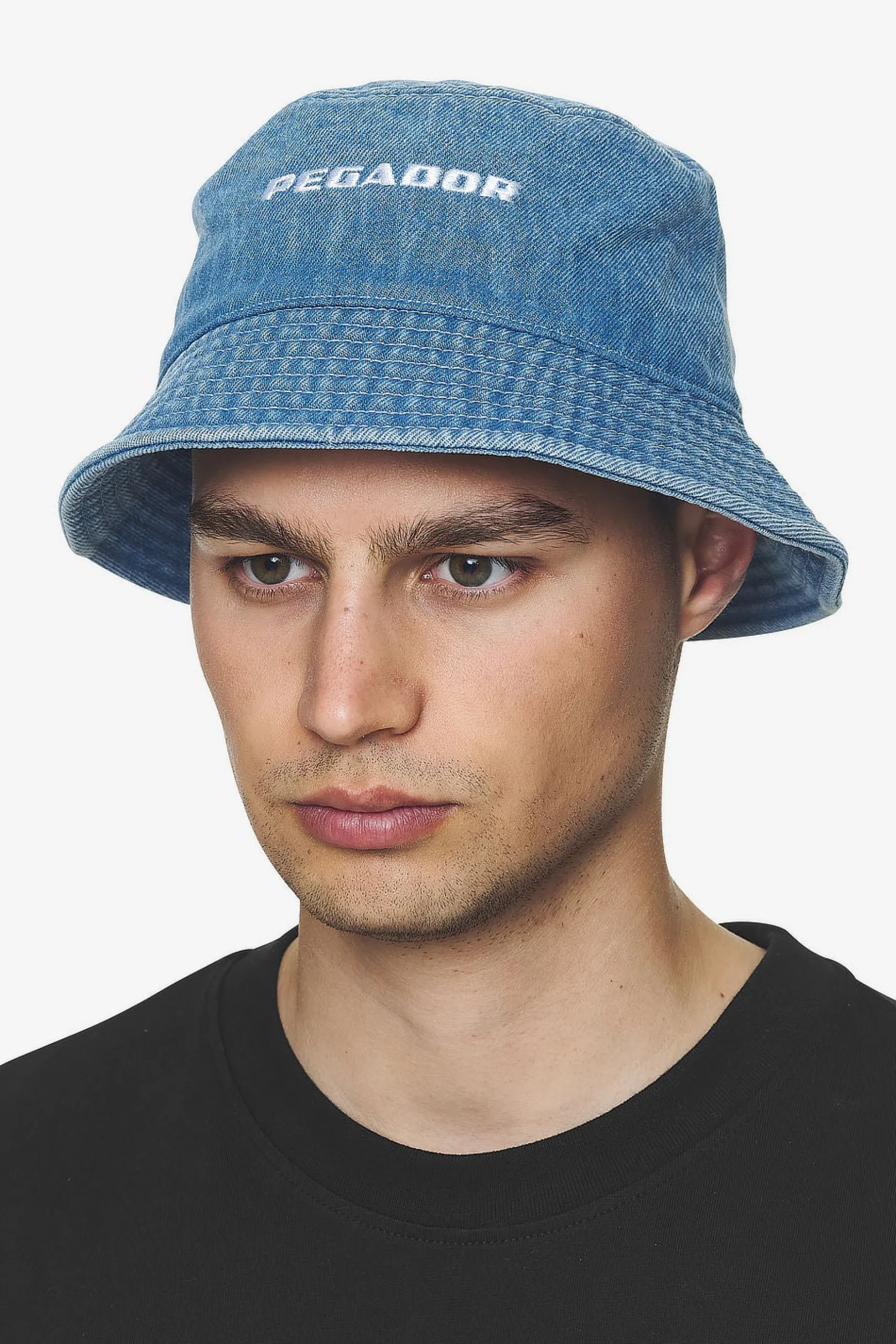 Pegador Logo Denim Bucket Hat Baby Blue