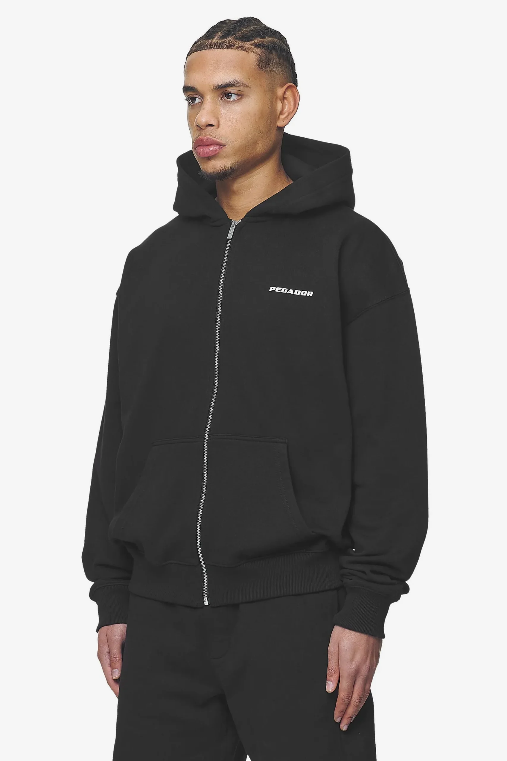 Pegador Logo Oversized Sweat Jacket White Gum