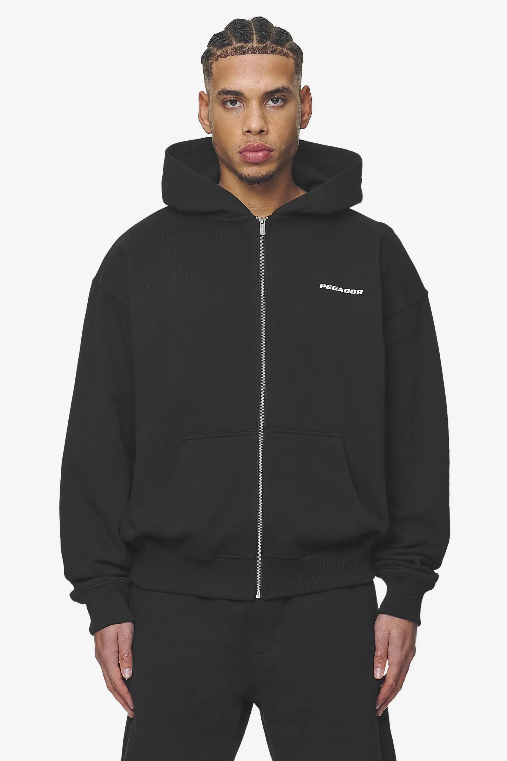 Pegador Logo Oversized Sweat Jacket White Gum