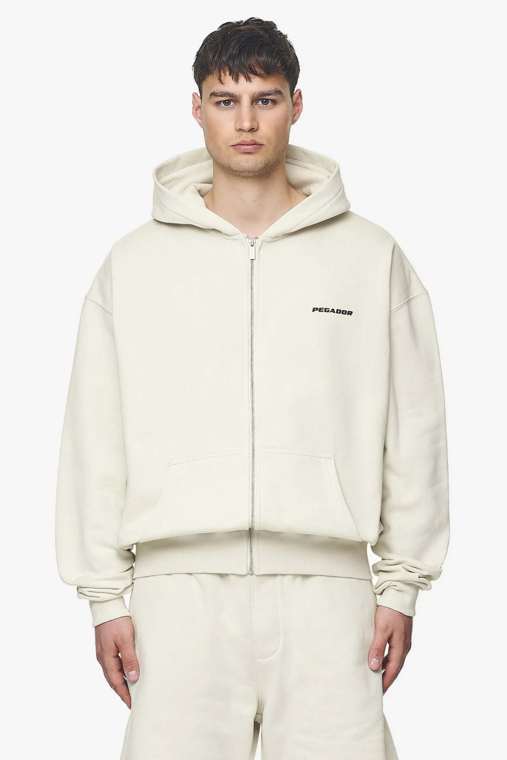 Pegador Logo Oversized Sweat Jacket Black Gum