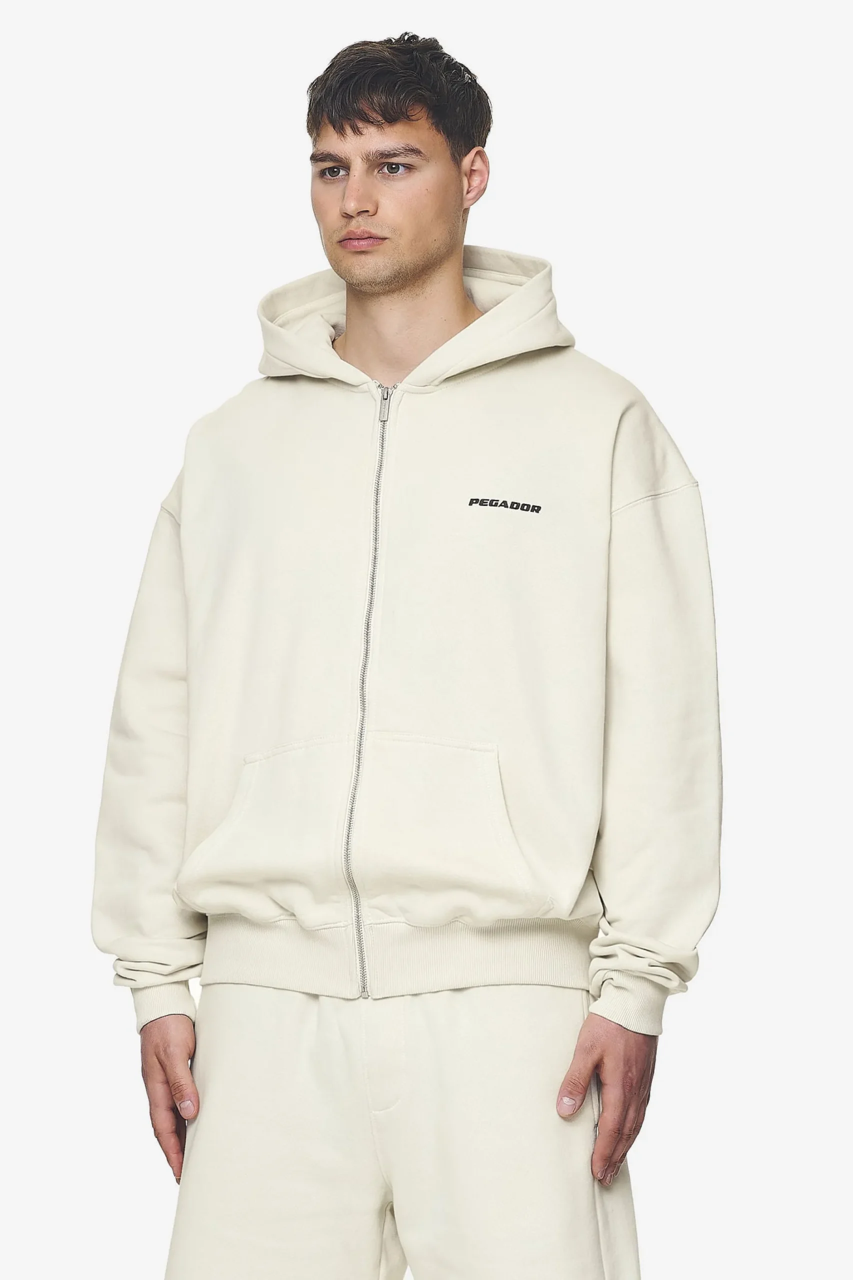 Pegador Logo Oversized Sweat Jacket Black Gum