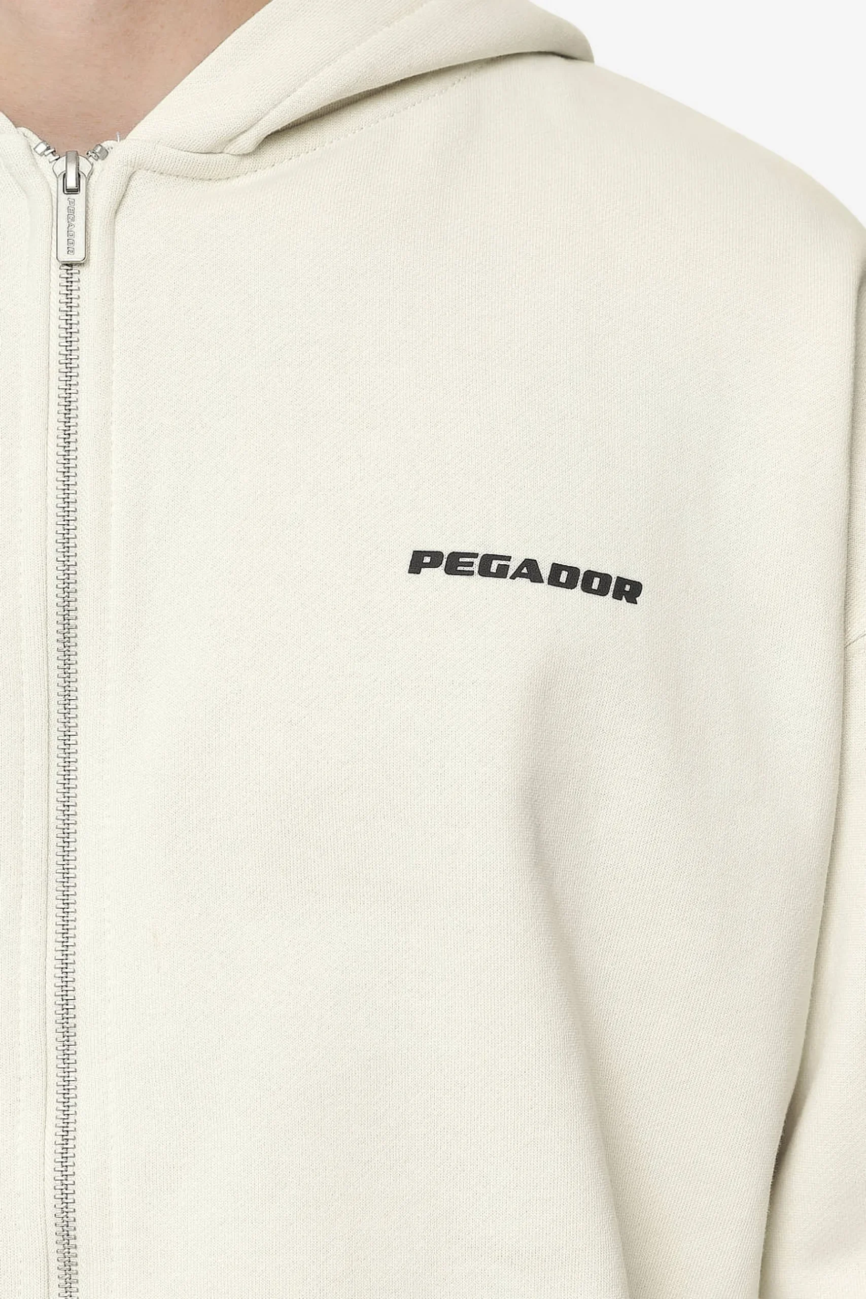 Pegador Logo Oversized Sweat Jacket Black Gum