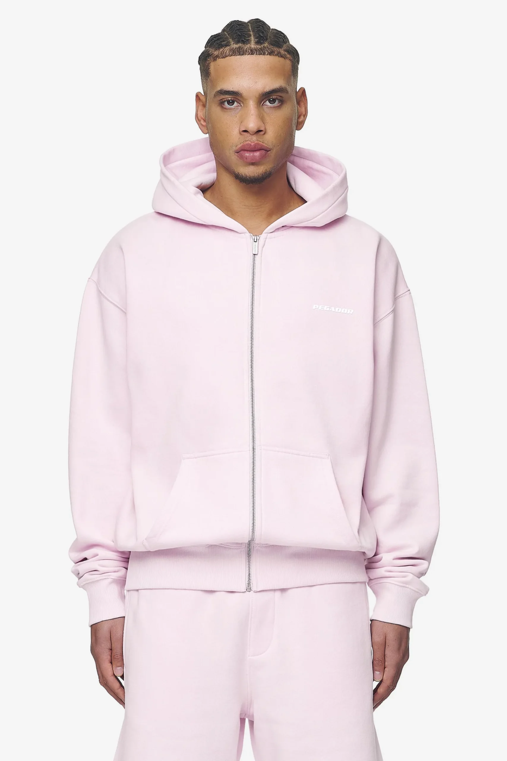 Pegador Logo Oversized Sweat Jacket White Gum