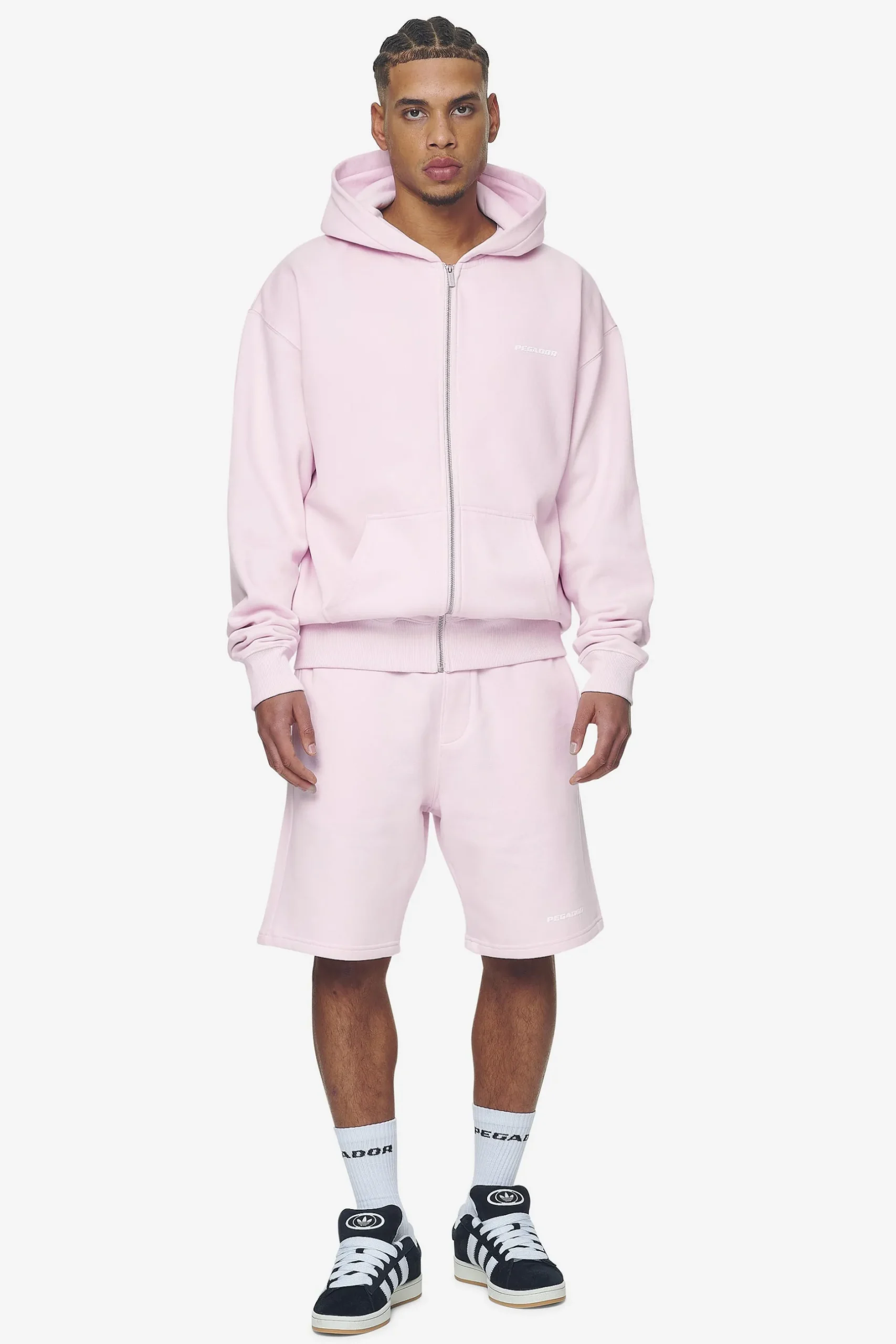 Pegador Logo Oversized Sweat Jacket White Gum