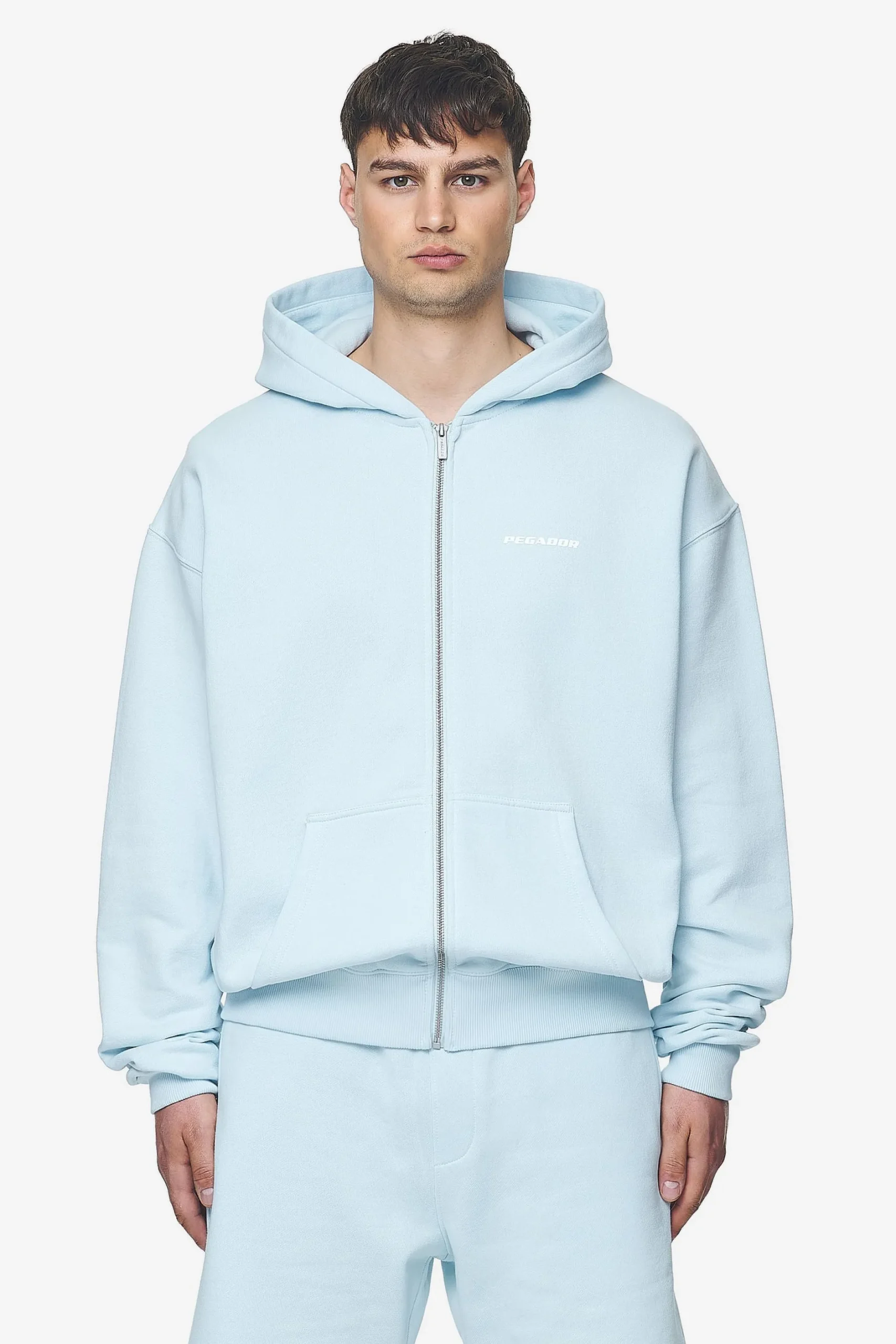 Pegador Logo Oversized Sweat Jacket White Gum