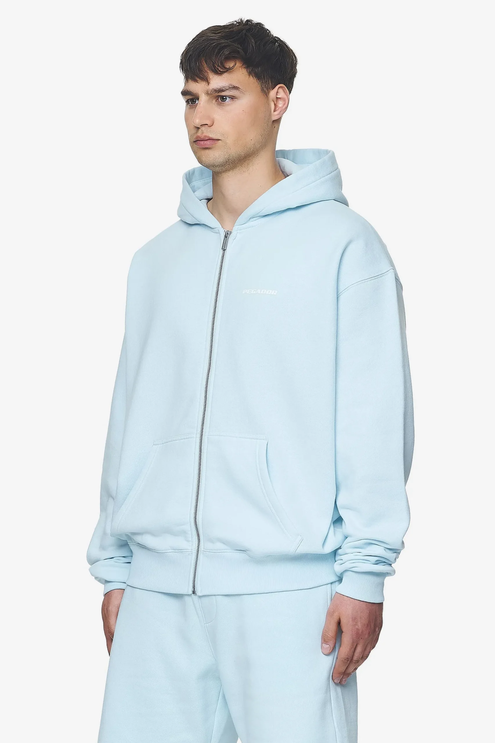 Pegador Logo Oversized Sweat Jacket White Gum