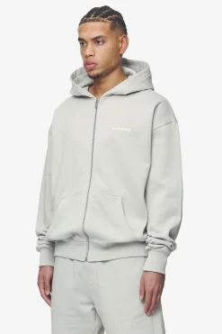 Pegador Logo Oversized Sweat Jacket White Gum