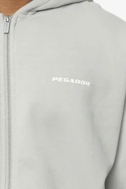 Pegador Logo Oversized Sweat Jacket White Gum