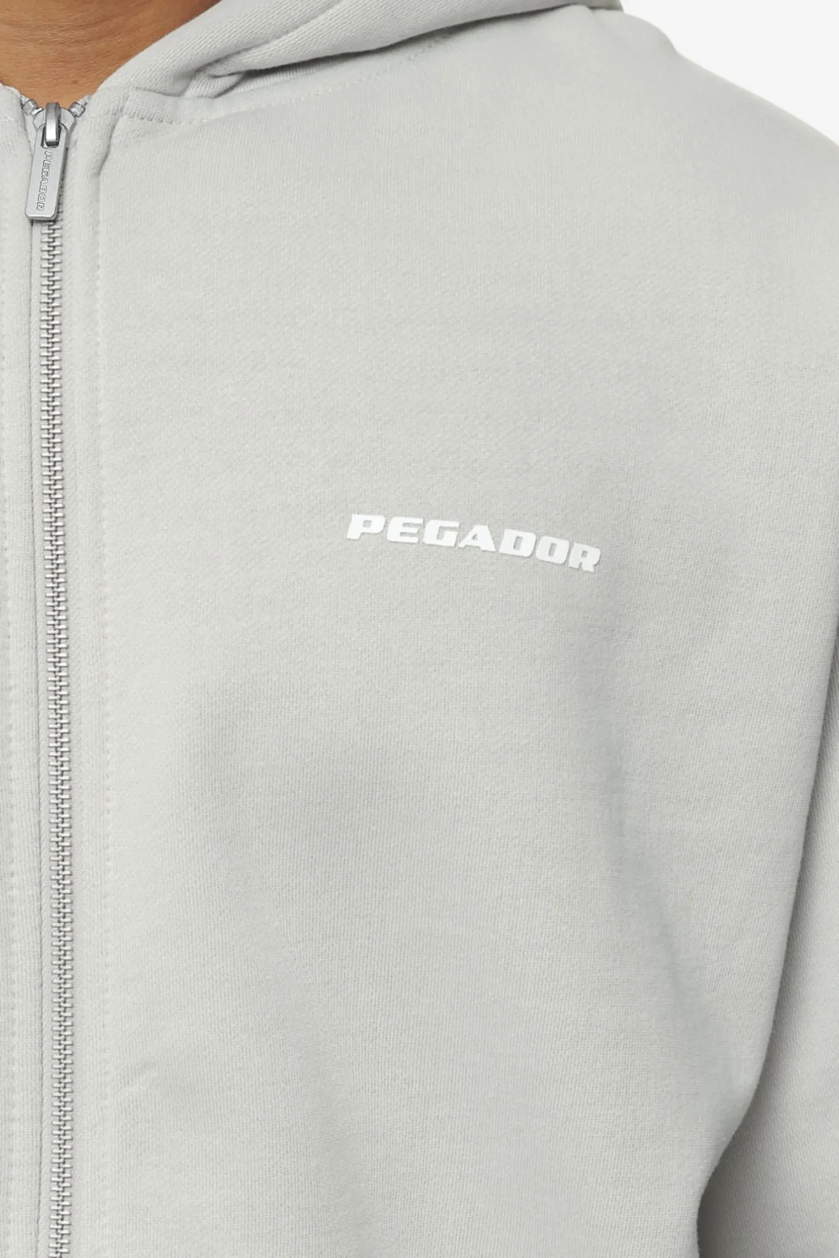 Pegador Logo Oversized Sweat Jacket White Gum