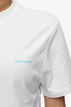 Pegador Logo Slim Tee White Sky Blue
