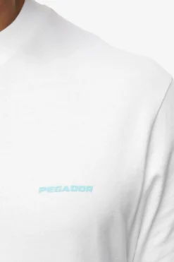 Pegador Logo Slim Tee White Sky Blue