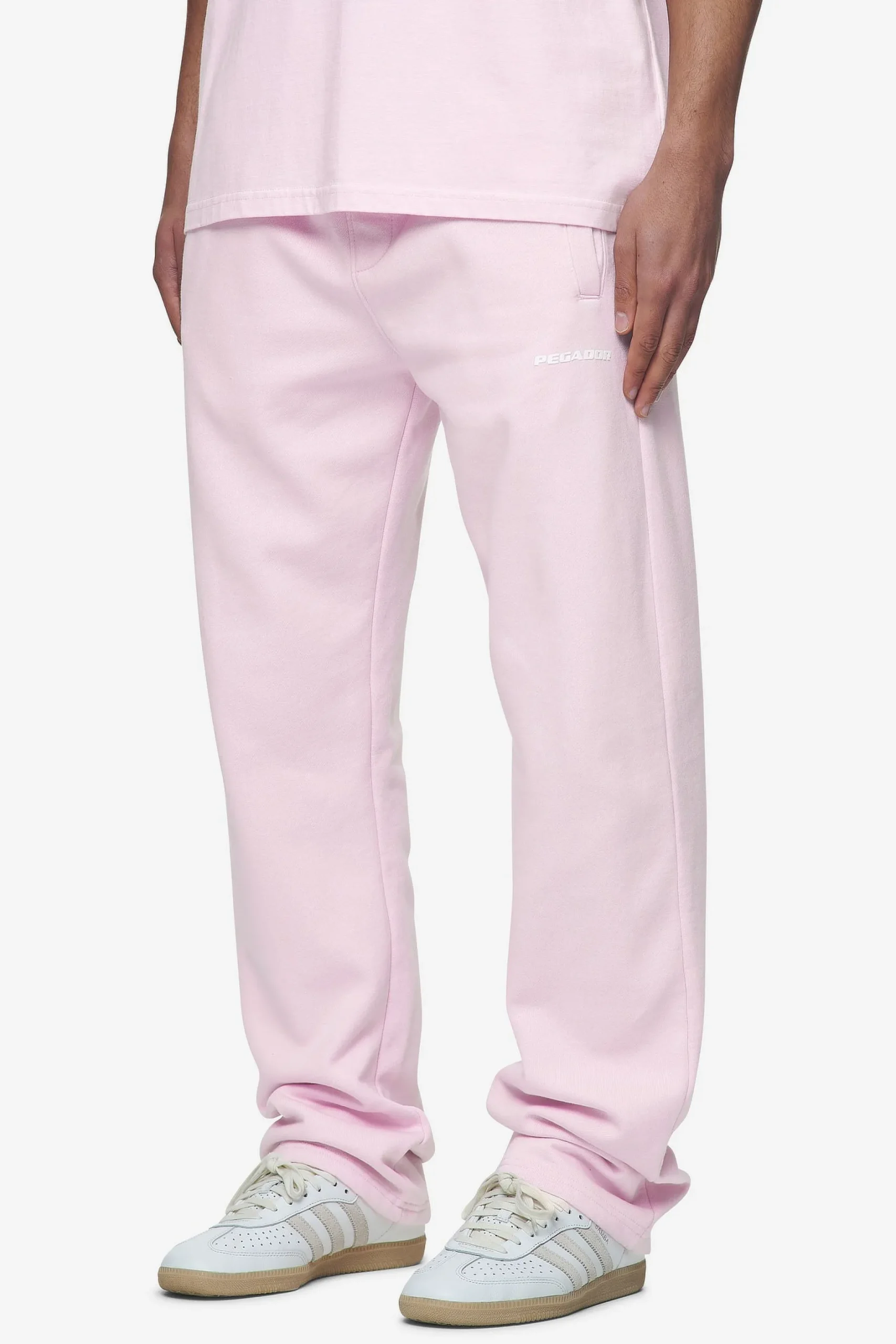 Pegador Logo Wide Sweat Pants White Gum