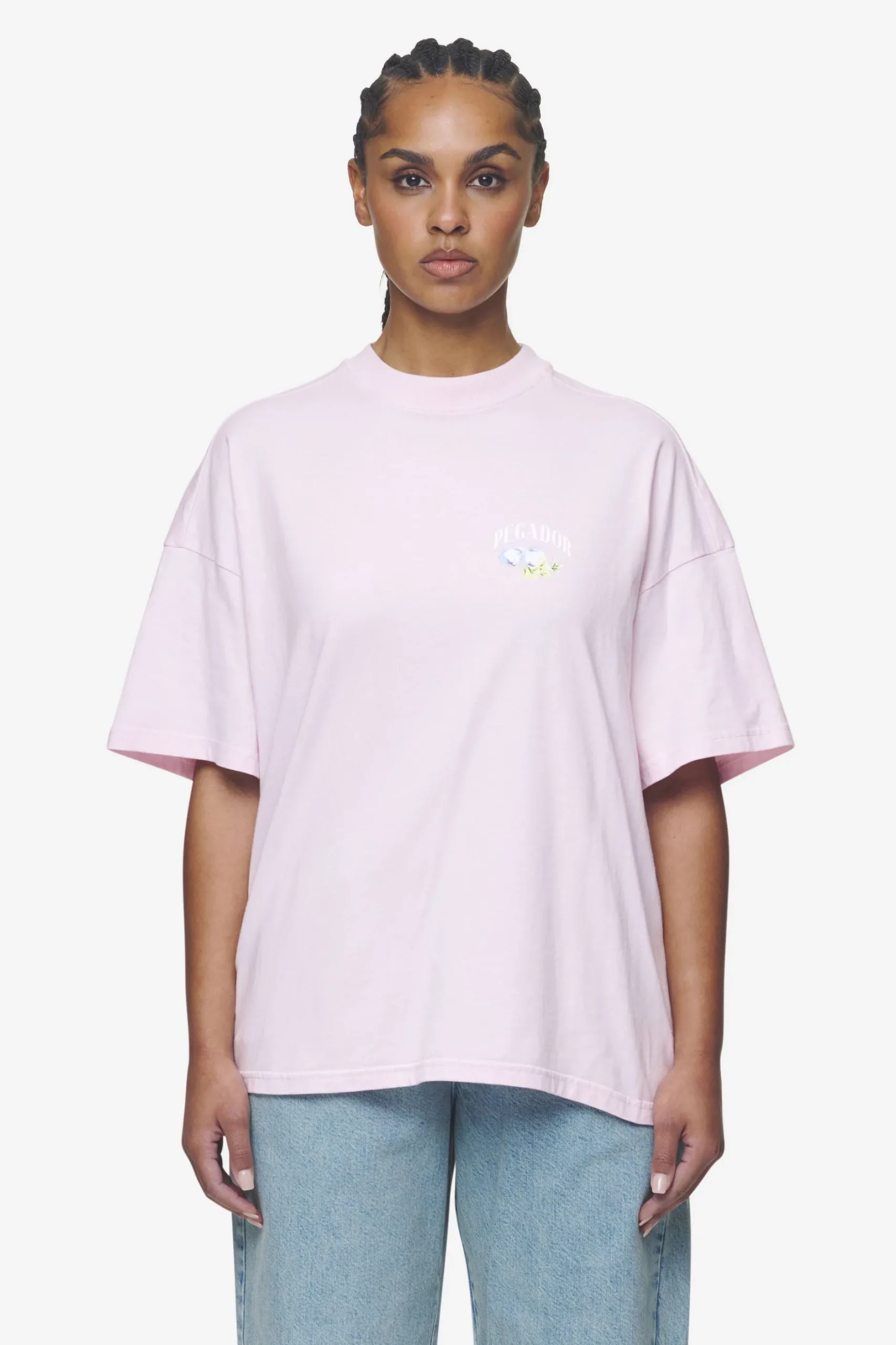 Pegador Lucia Heavy Oversized Tee Washed Bubblegum