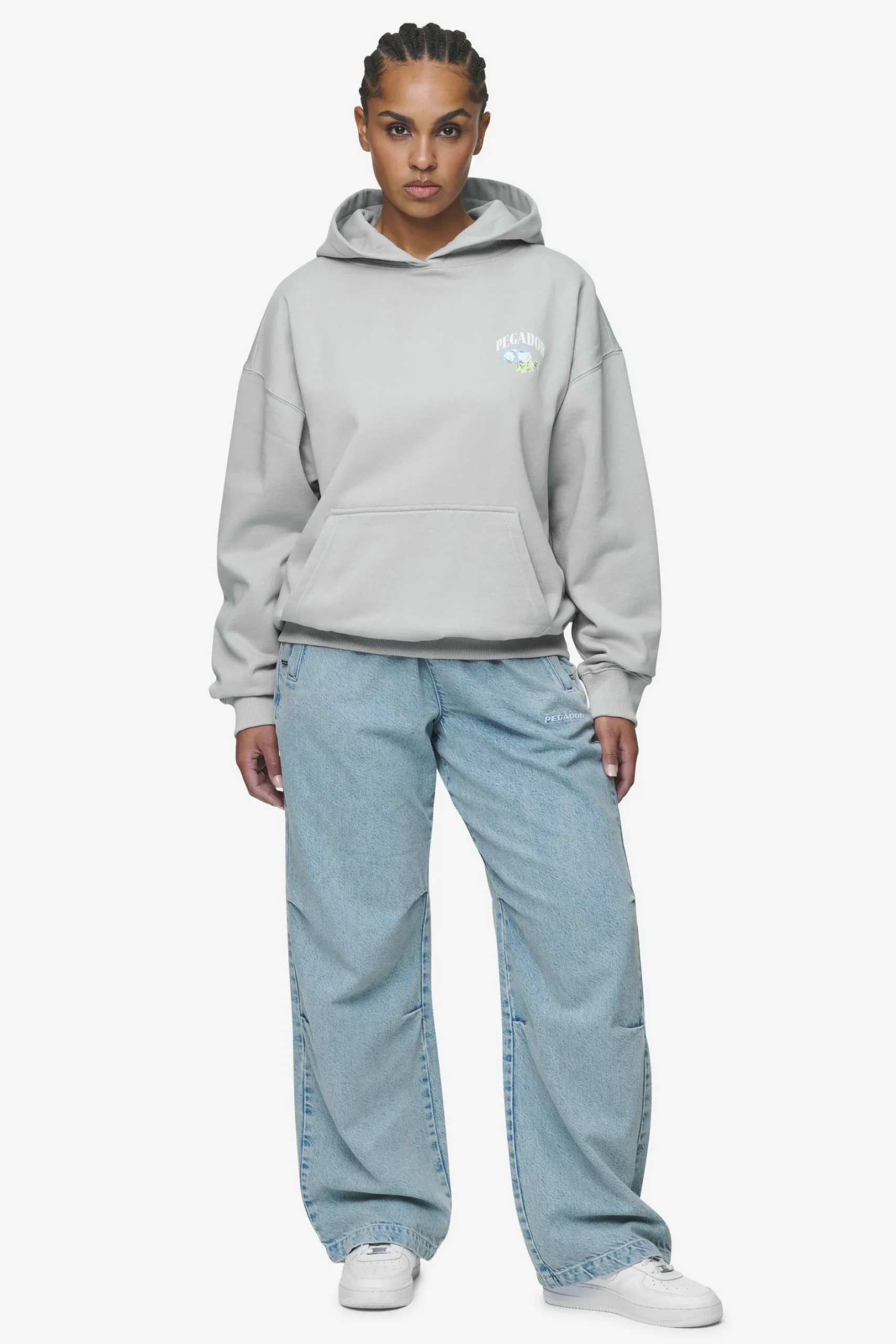 Pegador Lucia Oversized Hoodie Washed Sky Grey