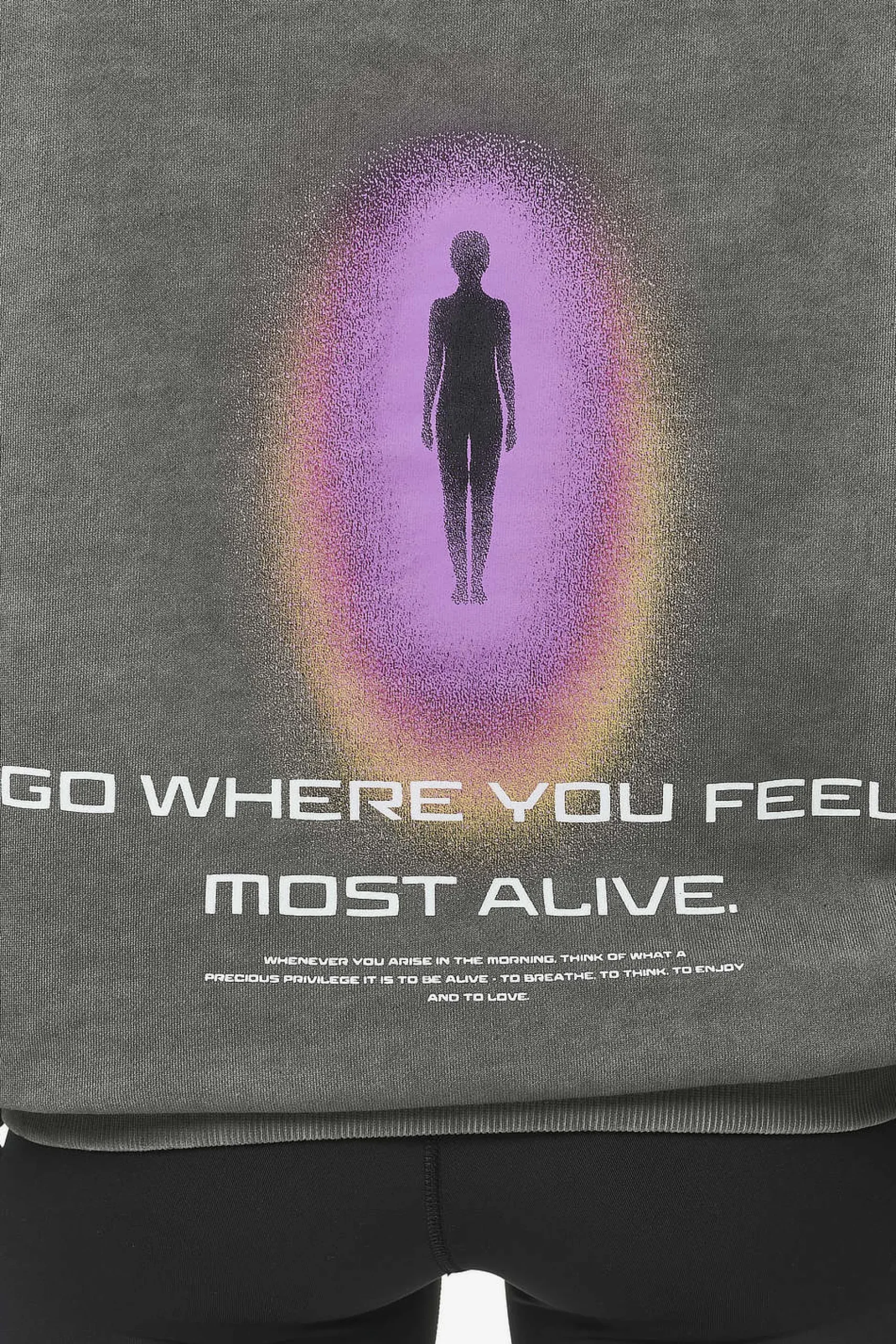 Pegador Lui Sprayed Oversized Hoodie Oil Dyed Deep Grey