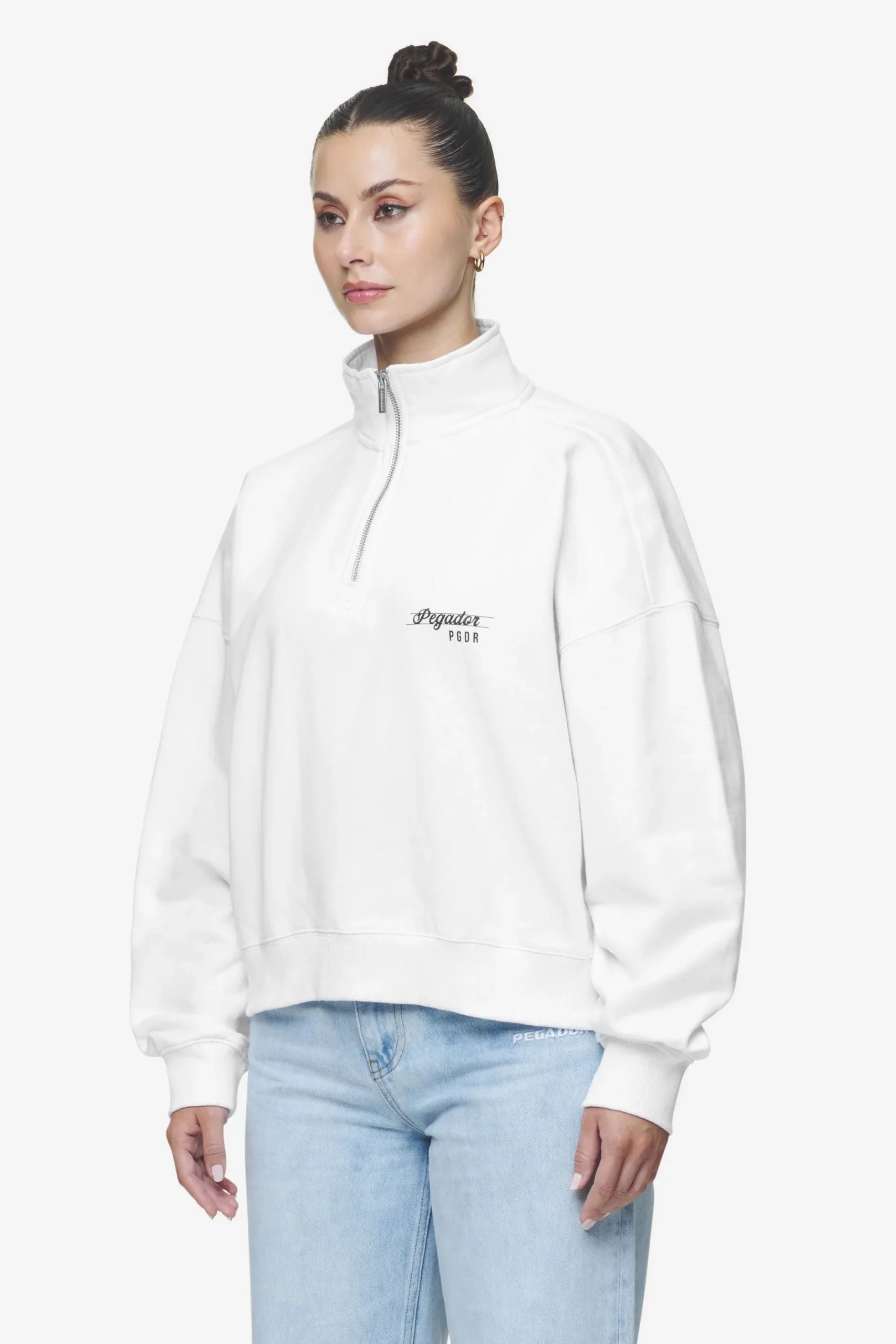 Pegador Luz Oversized Halfzip Sweater White