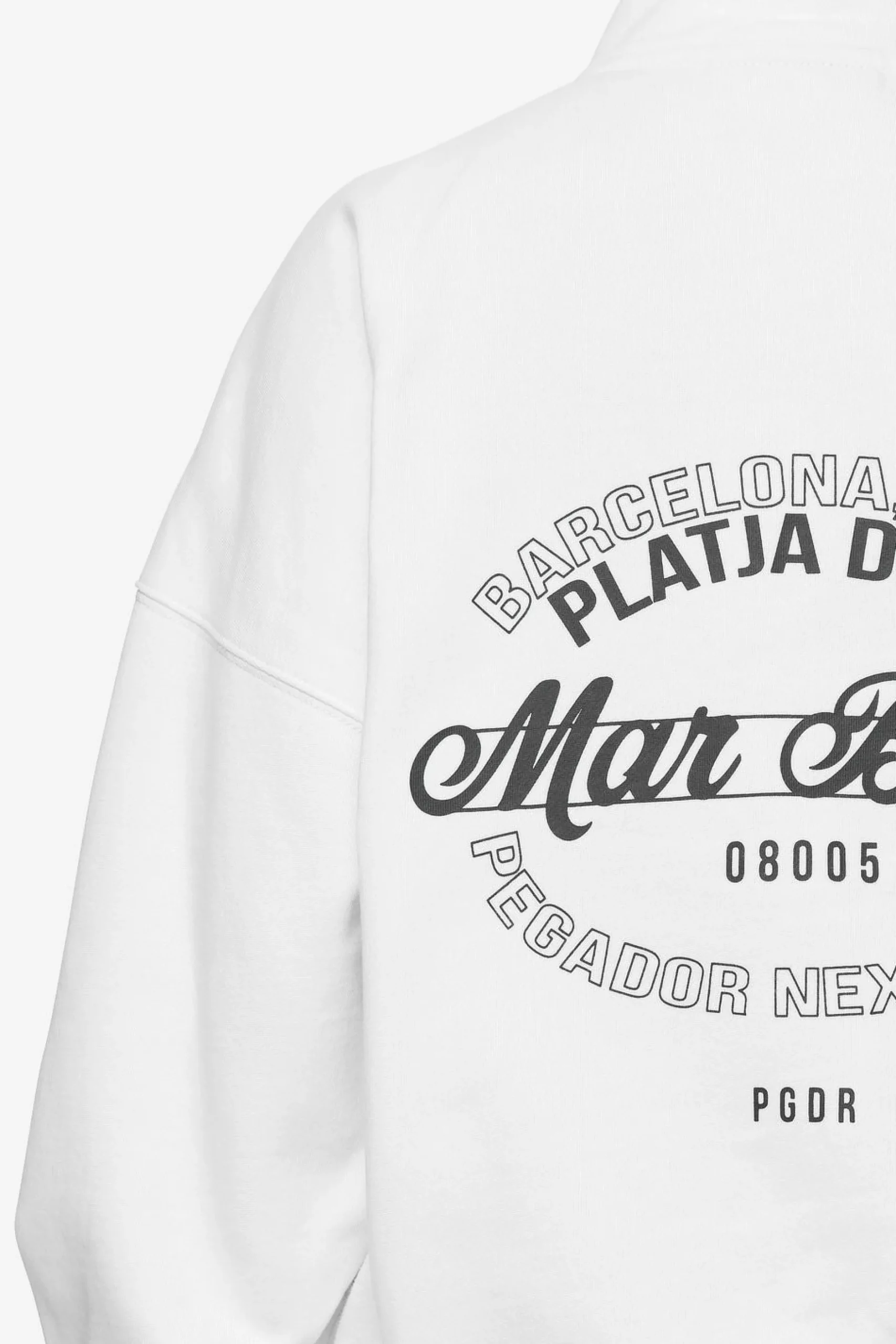 Pegador Luz Oversized Halfzip Sweater White