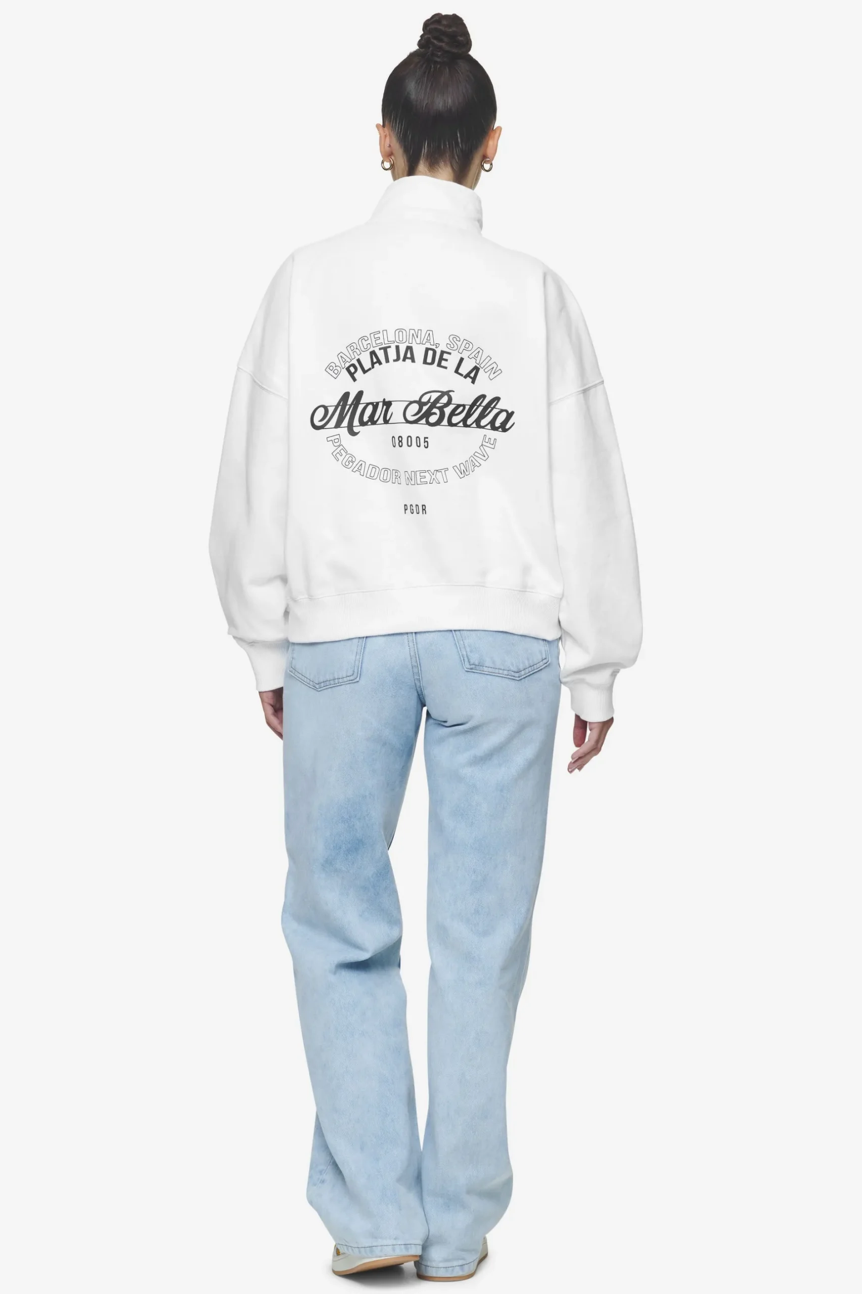 Pegador Luz Oversized Halfzip Sweater White
