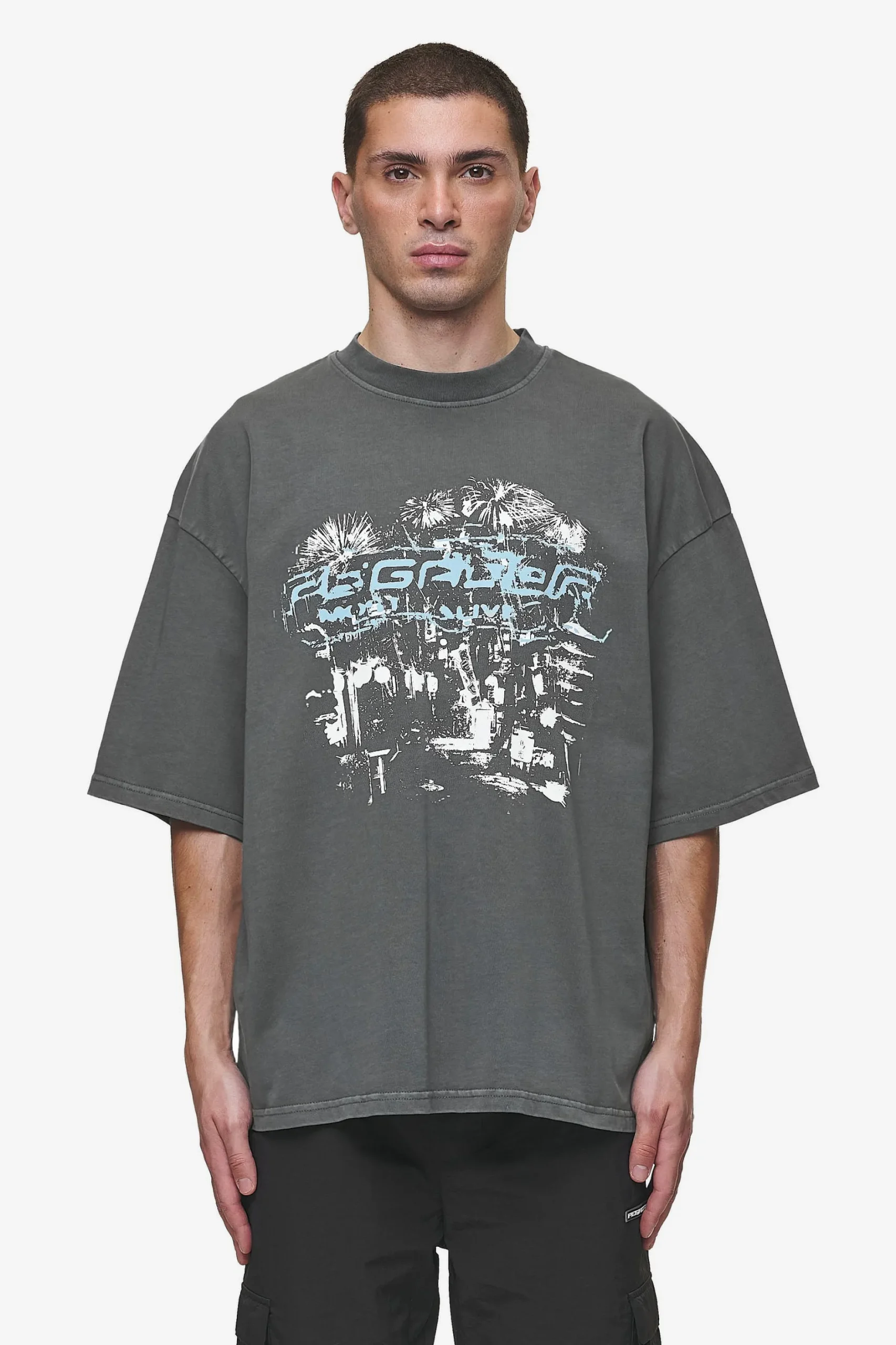 Pegador Macon Boxy Tee Washed Anthracite