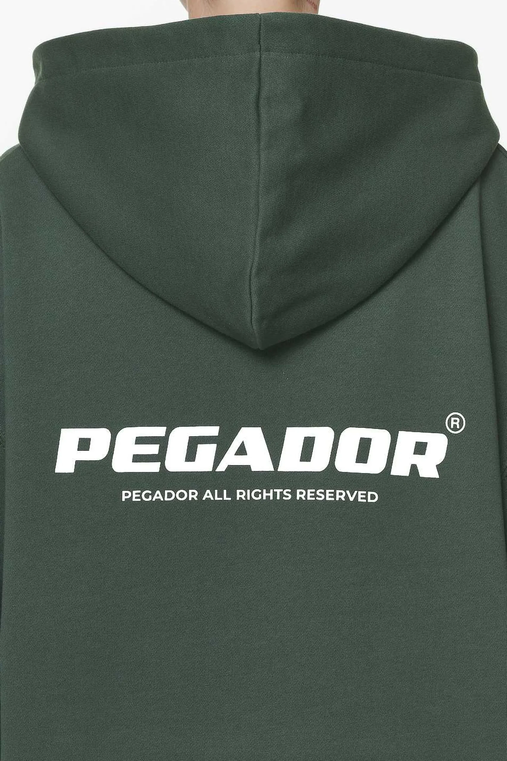 Pegador Malm Logo Oversized Hoodie Dress Washed Sage Green