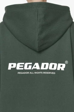 Pegador Malm Logo Oversized Hoodie Dress Washed Sage Green