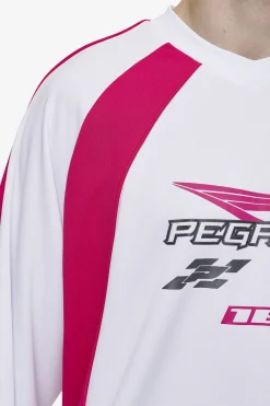 Pegador Mosco Longsleeve Jersey White Virtual Pink