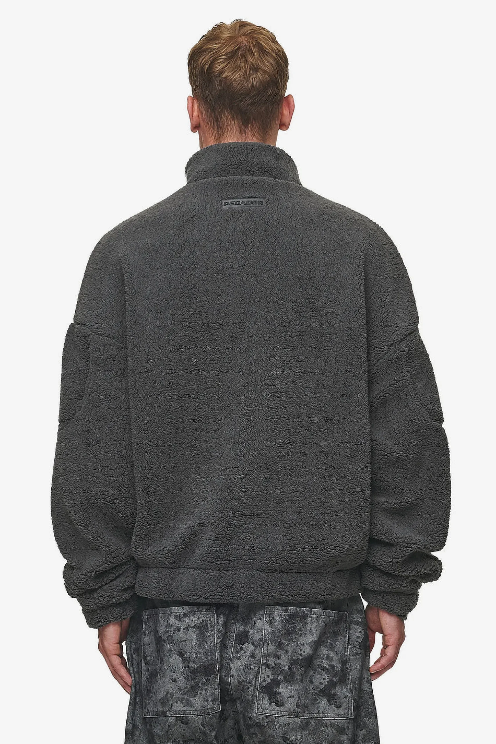 Pegador Munoz Teddy Half Zip Sweater Anthracite