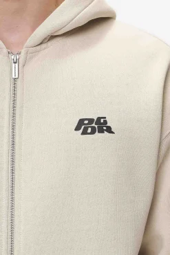 Pegador Narson Oversized Sweat Jacket Washed Desert Sand