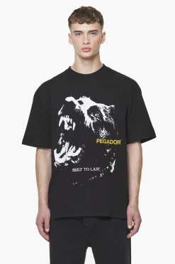 Pegador Nether Oversized Tee Vintage Washed Onyx Black