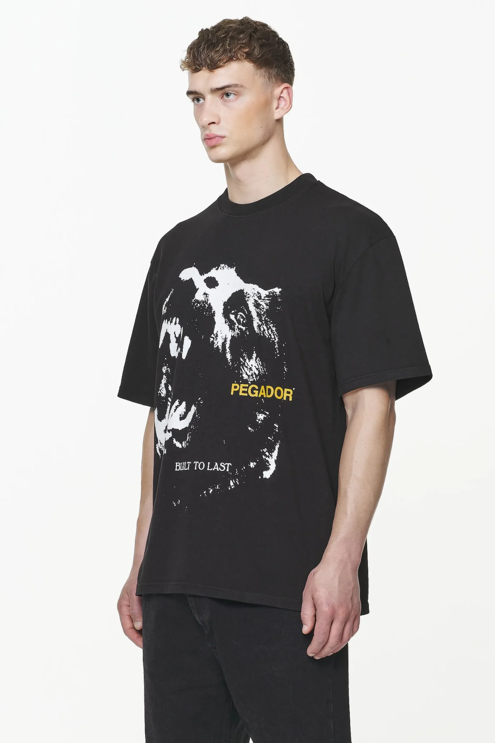 Pegador Nether Oversized Tee Vintage Washed Onyx Black