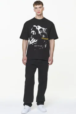 Pegador Nether Oversized Tee Vintage Washed Onyx Black