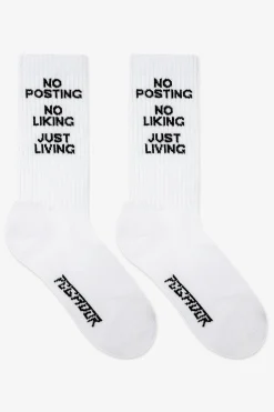 Pegador No Posting Socks White Black