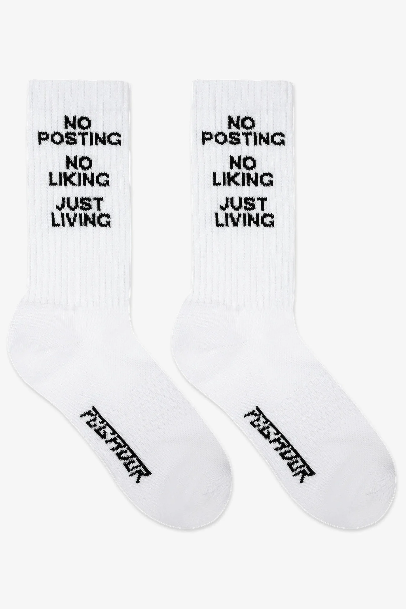 Pegador No Posting Socks White Black