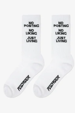 Pegador No Posting Socks White Black