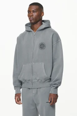 Pegador Orsett Oversized Sweat Jacket Vintage Grey