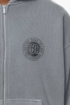 Pegador Orsett Oversized Sweat Jacket Vintage Grey