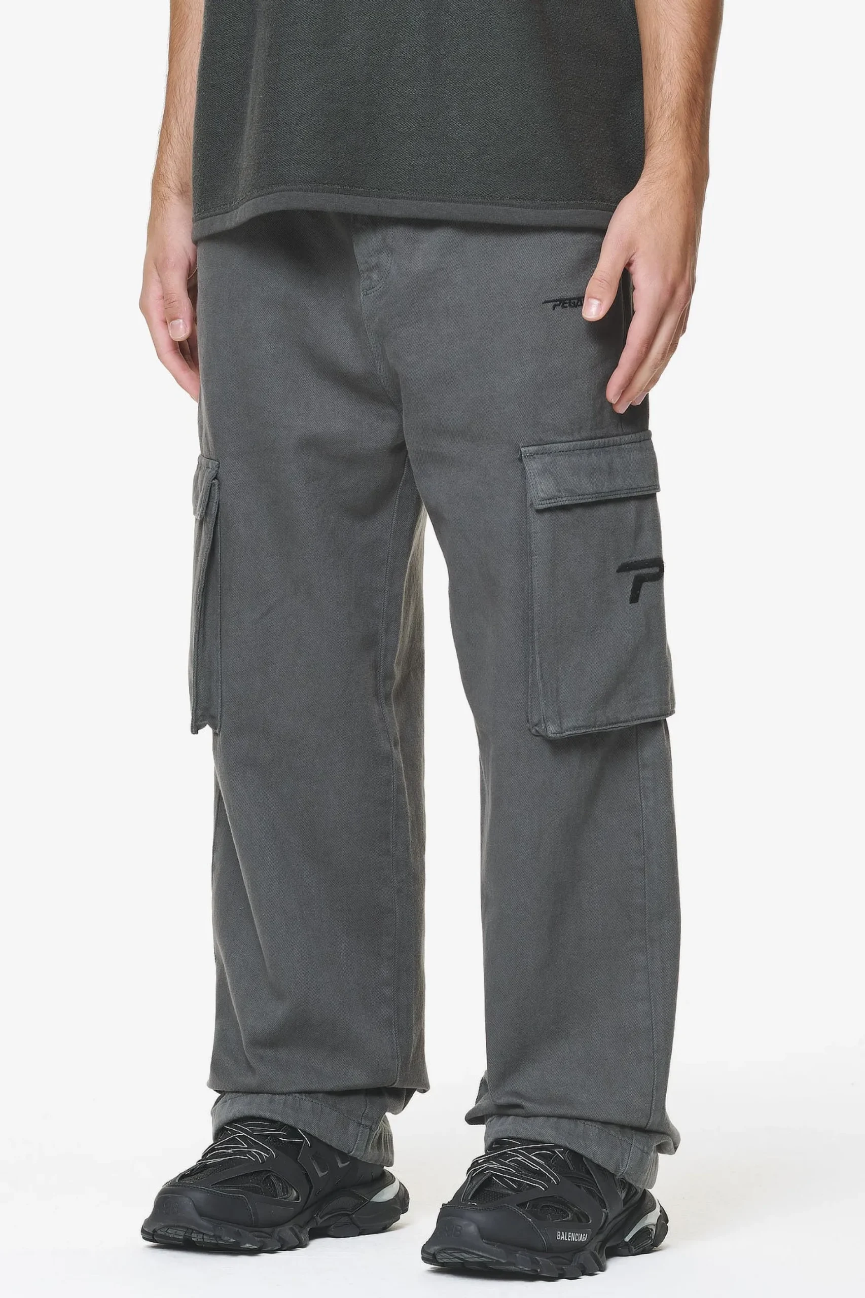 Pegador Paden Wide Cargo Pants Volcano Grey