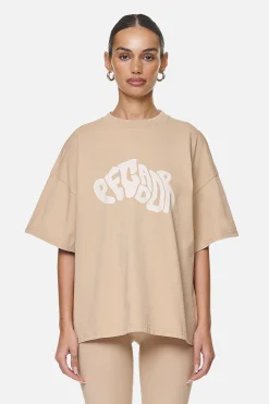 Pegador Paluma Heavy Oversized Tee Washed Safari Sand