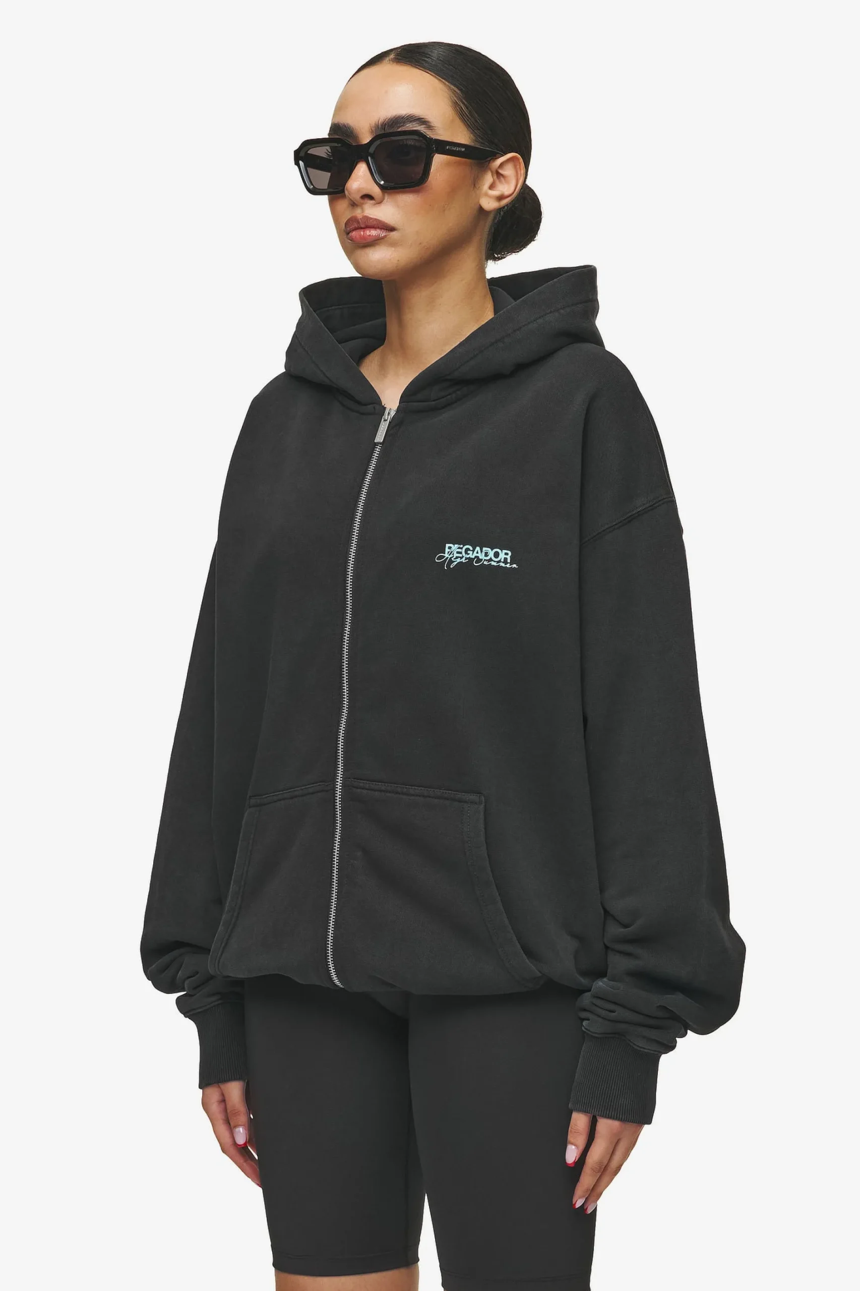 Pegador Patino Oversized Sweat Jacket Vintage Black