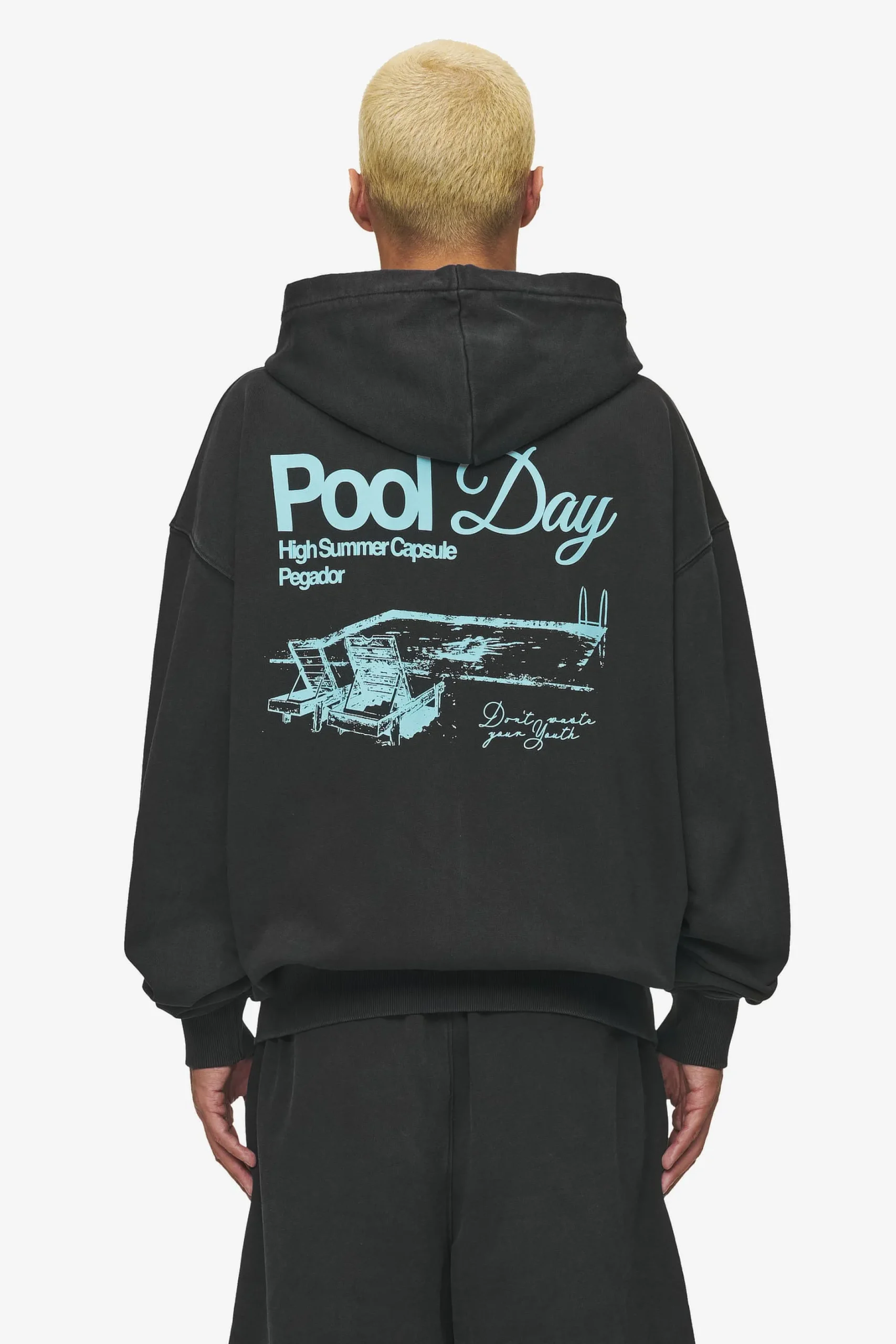 Pegador Patino Oversized Sweat Jacket Vintage Black