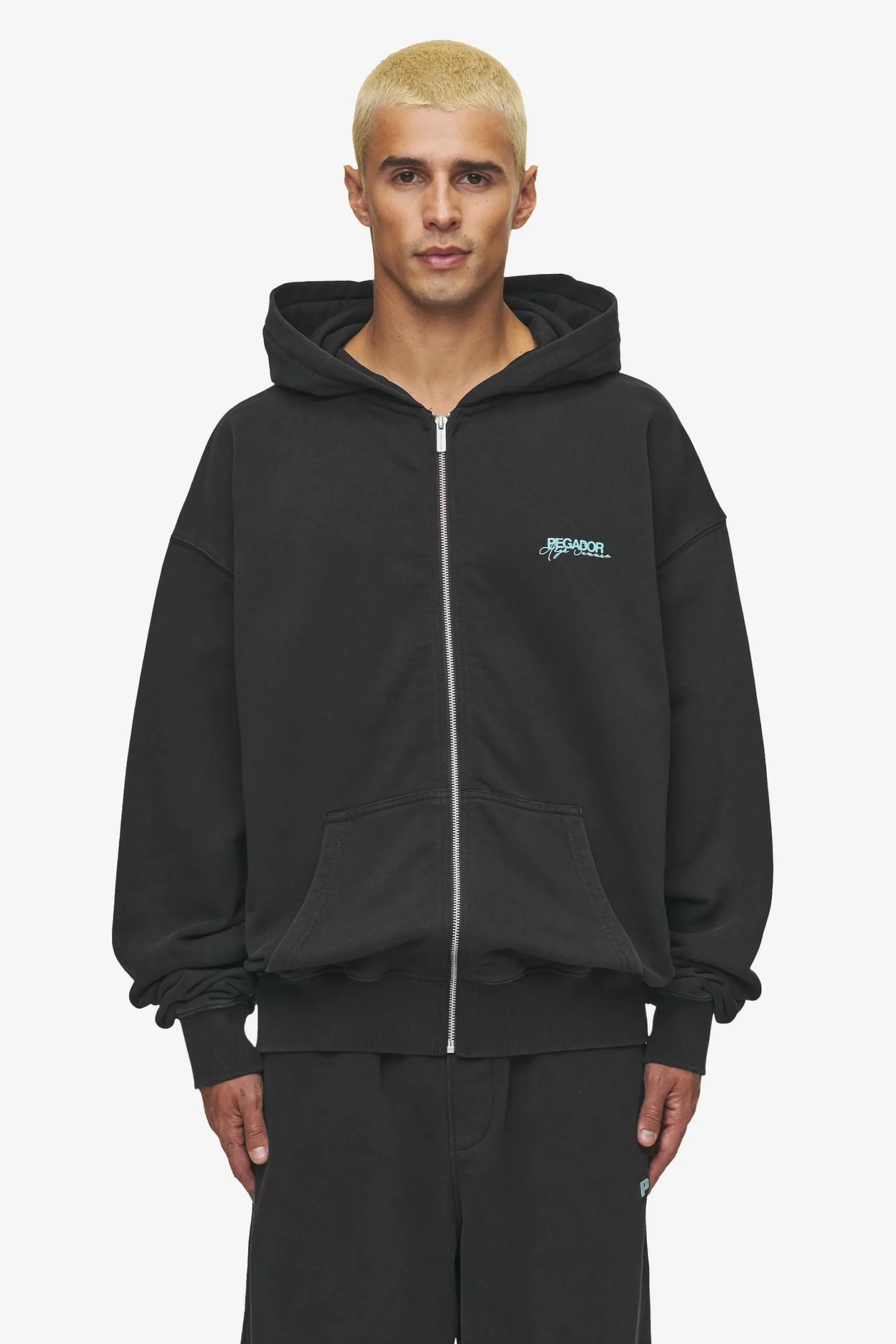 Pegador Patino Oversized Sweat Jacket Vintage Black