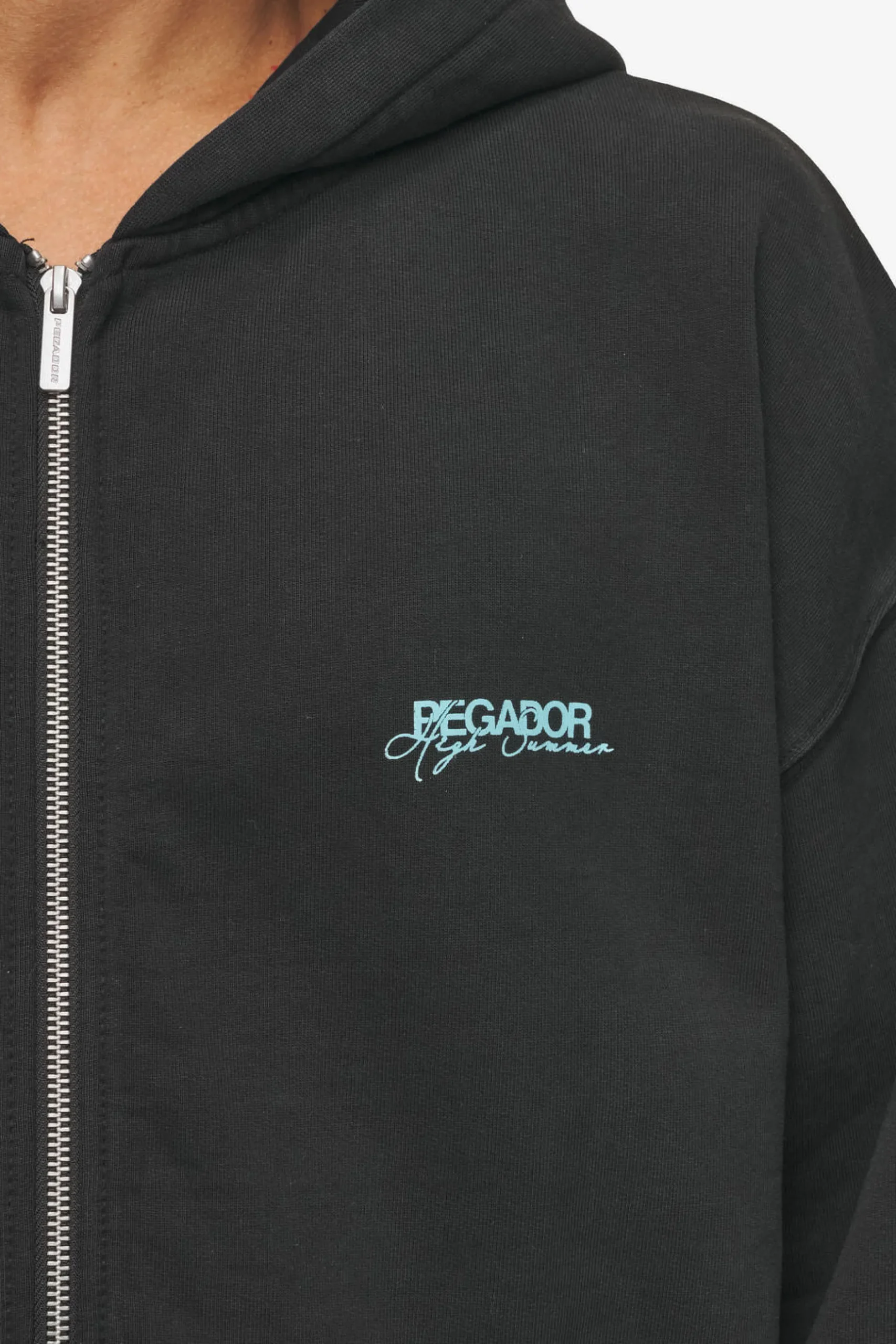 Pegador Patino Oversized Sweat Jacket Vintage Black