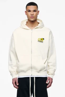 Pegador Plaxton Oversized Sweat Jacket Vintage Washed Unbleached